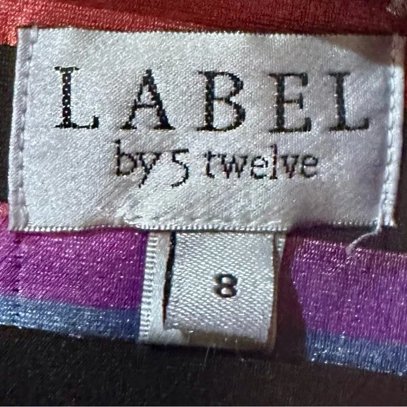 Vintage Striped Multicolor Dress 8 (retro, 80s, party) - Picture 3 of 6